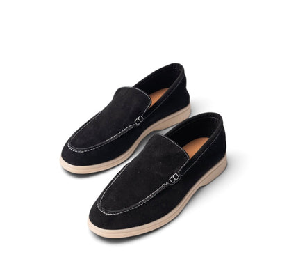 Black loafer- white sole